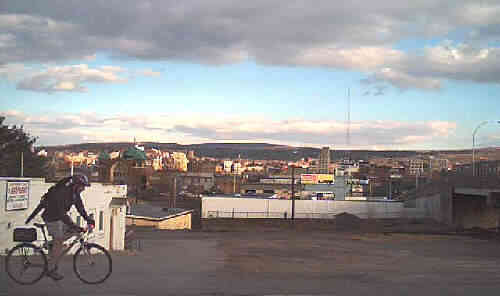 A skyline shot of Scranton, PA.  The "Garbage Capital" of North America.  At least there's lots of crap to shoot at.